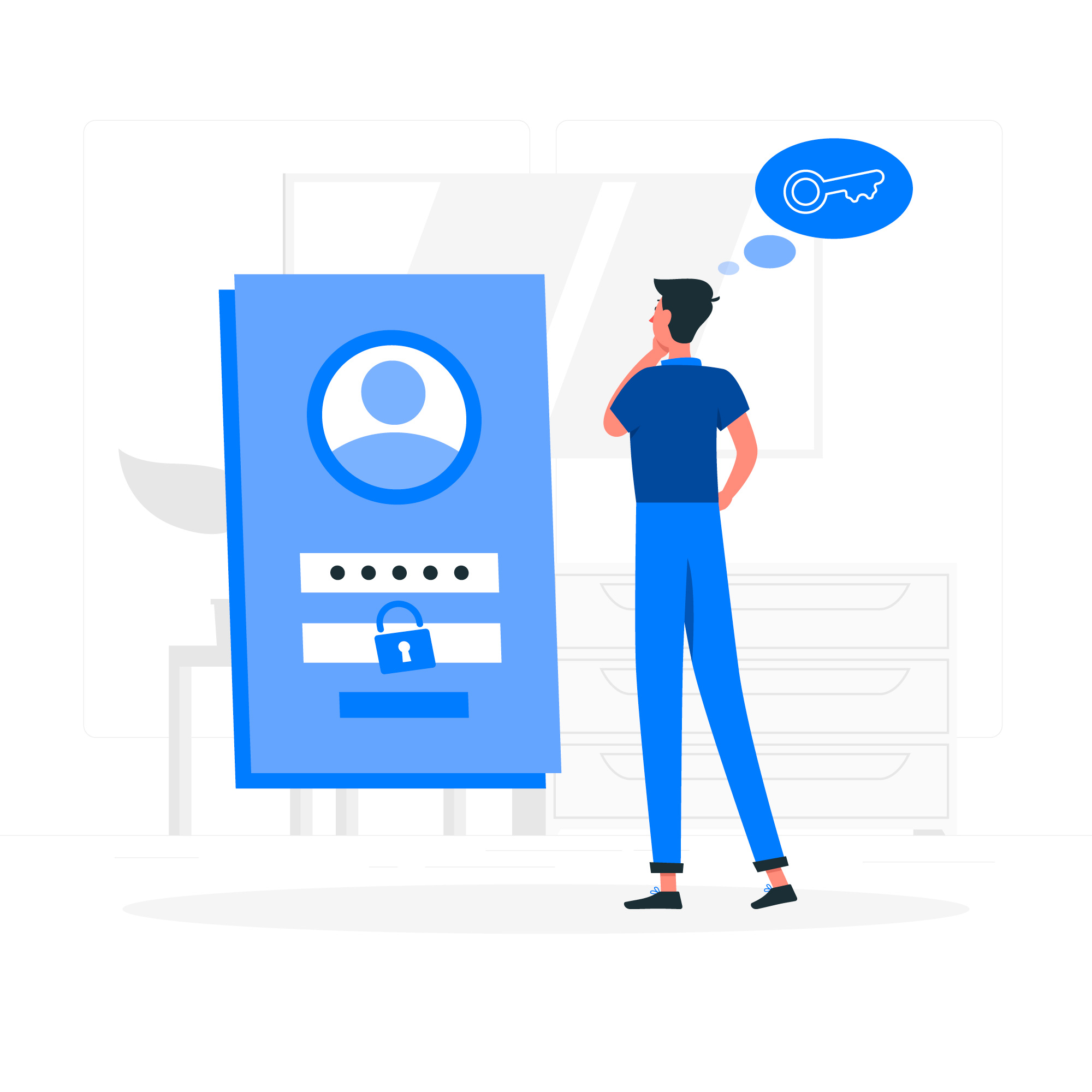 Illustration of students studying in a classroom